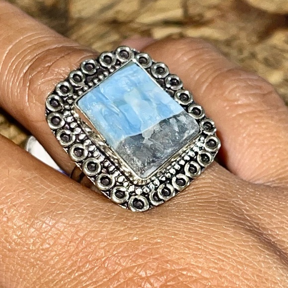 Raw Owyhee Opal Ring Size 7 1/4 - Picture 5 of 7